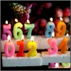 Andere feestelijke huizentuin1pcs Verjaardag Creatieve figuren Kinderen Baby Letters Cake Kaarsen Party Supplies Cartoon Meng Love Drop Delivery 2
