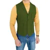 Gilet da uomo Gilet nero con scollo a V a spina di pesce Tweed Colletto sartoriale Gilet casual in lana monopetto per testimoni dello sposo da sposa 2022 Stra22