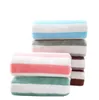 A mais recente toalha de cor sólida de sólida de 75x35cm, seleção de estilo de duas cores listrado, além de toalhas de limpeza facial facial absorvente de grade