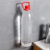 Organisation de stockage de salle de bain Boîtes à savon en plastique transparentes murales Étagères vidables simples Pâte carrée sans perforation Rac solide