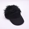 Mannen Damesmode Nieuwigheid Baseball Cap Fake Fair Hair Sun Visor Hats Toupee Pruik Grappige Cool Geschenken Caps