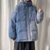 HYBSKR 6 färger överdimensionerade hooded mens parkas förtjockad koreansk stil mode manlig bomull vadderad kappa hajuku varm par jacka 211206