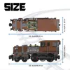 Blocos de construção de trem de vapor MOC para Steampunk Crocodile Locomotiva Veículo Modelo Tijolos Brinquedos para Crianças Crianças Presentes X0503