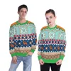 Menores Masculinos Unisex Engraçado Novidade Elk Animal Impressão Feia de Natal Festival de Natal Pullovers Casais Casais Jumper Hoodie Roupas