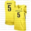 Basquete personalizado oregon patos jerseys 3 Payton Pritchard 5 Chris Duarte 32 Anthony Mathis 33 Francis Okoro