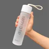 8 Colors Frosted Glass Transparent Water Bottle Bottles Drink Cup With Lid Tumbler Tea Mug Adult Outdoor Sport Portable Glasses Cups Kid Children School