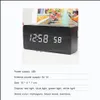 Desk Table Clocks Home Decor Garden Us Stock Led Wooden Digital Alarm Clock With Usb Charging Ports Black A18 Drop Delivery 2021 Trmuo