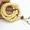 Link Chain Natural Sandalwood Buddhist Buddha Meditation 108 Pärlor Träbön Bead Armband för kvinnor Män smycken Gift Trum22