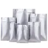 100 sztuk folii aluminiowej płaski dolny torba na zamek błyskawiczny torby do próbki do przygotowywania prezentów na prezenty tea