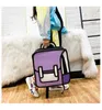 Ryggsäck 2021 Högkapacitet Fashion Cartoon Two Dimensional Personality 2D 3D Stereo Schoolbag288s