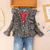 shirts Fashion Shirts for Teenage Girls Flower Print Button Blouses Toddler Girl Fall Clothes Cotton Children Ruffle Sleeve Tops 27639761