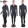 Body Body Fitness TrackSuit Rompers Combinaisons pour femmes Collier à capuche Cassif Casual Skinny Coin costume pour femmes ROMPER 210513
