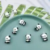 10st söta 3d harts panda charms örhängen armband kawaii tecknad djur pentanter passar jewlery fynd telefonfall diy