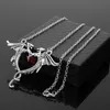 Vintage Dragon Heart Sweater Chain Necklace Women's Fashion Jewelry Choker Female Pendant Chains
