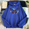 Hoodie Mens Harajuku Butterfly Autumn Men Clothing Cartoon Fleece Streetwear Fashion Sweatshirt Personality Oversize Hoodie Ropa H1227