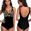 SGCHUA Costumi da bagno leopardati Plus Size 5XL Costumi da bagno da donna Mermaid Backless Beach Costume da bagno Big Chest Bather Body 210702