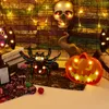 Halloween LED Lights Horror Skull Pumbl Ghost Spider Night Light Ornament Halloweens Party Puntelli domestici Scrivania accanto alla lampada da tavolo Decorazioni