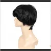 ZF Продают мода Термостойкий прямой черный парик сексуальный корейский мужской волосы косплей C411A VLOJG