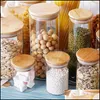 Storage Housekee Organization Home Gardenstorage Bottles & Jars Mason Candy Jar For Spices Glass Transparent Container With Lids Cookie Kitc