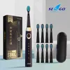 Tandborste Seago Electric Tandborste USB RECHAREBLEABLE 5 Modes SMART Ultra Tandborstar Travel Case Oral Care Brush 8 tänder Huvuden Q05083715961