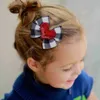 Baby Kleinkind Girl039S Buffalo Plaid Check Haarth -Bogen -Clips Pailletten LIEBEN HERZ NIEMALT