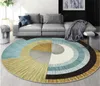 Nordiska geometriska runda mattor för vardagsrum, stor storlek dekoration kontor el hem matta ins sovrum golvmatta 210626