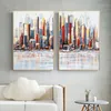 Colorful Poster Building Canvas Prints Landscape Painting Wall Art Pictures For Living Room Modern Home Decor Indoor Decoration