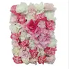 40X30cm Artificial Silk Flower Wall Panel Pink Flowers Hydrangea Wedding Decoration Party Backdrop Decor