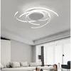 Nordique noir élégant 65 cm en aluminium LED plafonnier décoratif moderne encastré lampes pour chambre salon lumières