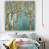 Målningar pengar trädbild 100% handmålad modern abstrakt oljemålning på duk väggkonst för vardagsrum hem dekoration nr 2340