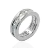 Brand Design Angls de mariage Simple Fashion Jewelry 925 STERLING Silver Full Princess Cut Party White Topaz CZ Diamond Gemstones ETE304U