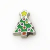 50 adet / grup Noel Ağacı Charms Yaşayan Cam Memorty Yüzer Lockets Tüm DIY Takı
