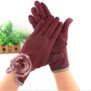 Fingerless Gloves 1Pair Winter Women Elegant Warm Fur Woolen Female Full Finger Mittens