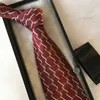 Mens Designer Ties Strop Letter G Stripes Plaid Mode Luxe Business Leisure Silk Tie Cravat Met Doos Sapeee