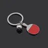 Keychains Car Keychain Table Tennis Keyring Metal Key Ring Creative Holder Chain Auto Accessories Miri22