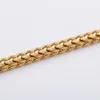 Link, Chain 22cm Link Bracciale Uomo Acciaio inossidabile Oro 6mm Larghezza Pulsera Gioielli di moda Regali di compleanno