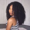 AFRO Kinky Curly U Часть Парик Человеческие Волосы Бразильский Реми 150 Плотность Безметра