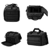 Shooting Range Bag Molle System Outdoor Hunting Accessory Nylon Gun Tactical Case Bag Pistol Tool Shoulder Pack Sniper Black
