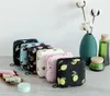 10 pezzi portamonete donna nylon floreale limone cactus stampe borsa portaoggetti da toilette da viaggio quadrata protettiva colore della miscela