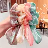 Bowknot elastische haarbanden voor vrouwen meisjes effen kleur scrunchies paardenstaart houder hoofdband haar accessorie casual