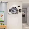 Piccolo astronauta silenzioso quarzo acrilico orologio da parete decorativo design moderno soggiorno decorazione della casa orologio da parete adesivi murali 210325