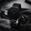 Uhren für Männer Crrju Herrenmode Schwarz Edelstahl Armbanduhr Wasserdichte Business Kleid Uhr für Männer Relogio Masculino 210517