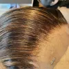 Destaque reto peruca renda parte de cabelo humano ombre marrom mel loira brasileira remy curta perucas longas para mulheres pré -arrancadas sem costura