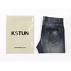 Kstun jeans mannen aankomsten herfst winter rechtstreekse rechte retro blauw stretch vintage casaul streetwear moto biker jeans maat 40 210318