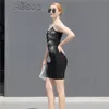 ストラップレス女性のドレス包帯エレガントなボディコンミニセクシーなクラブセレブパーティードレス春の夏の女性服210515