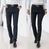 Классический стиль мужские повседневные брюки Бизнес мода черный синий эластичный обычный Fit Brand брюки высококачественная одежда 21112