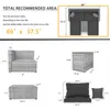 5 штук наружной мебели плетеный секционный диван набор США на складе A43 A39