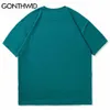 Camiseta GONTHWID Streetwear Harajuku Criativa Engraçada Infantil Estampada Tee Shirts Hip Hop Algodão Manga Curta Primavera Verão Tops 210629