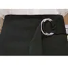 Black Midi Saias Para Mulheres Cintura Alta Split Moda Feminina Saia Feminina Elegante Sashes Escritório Casual Jupe Femme 210621