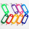 50Pcs One Box Colorful Key Id Luggage House Label Tags Split Ring Keyring Keychain Plastic Key Tags with Container DropShip G1019